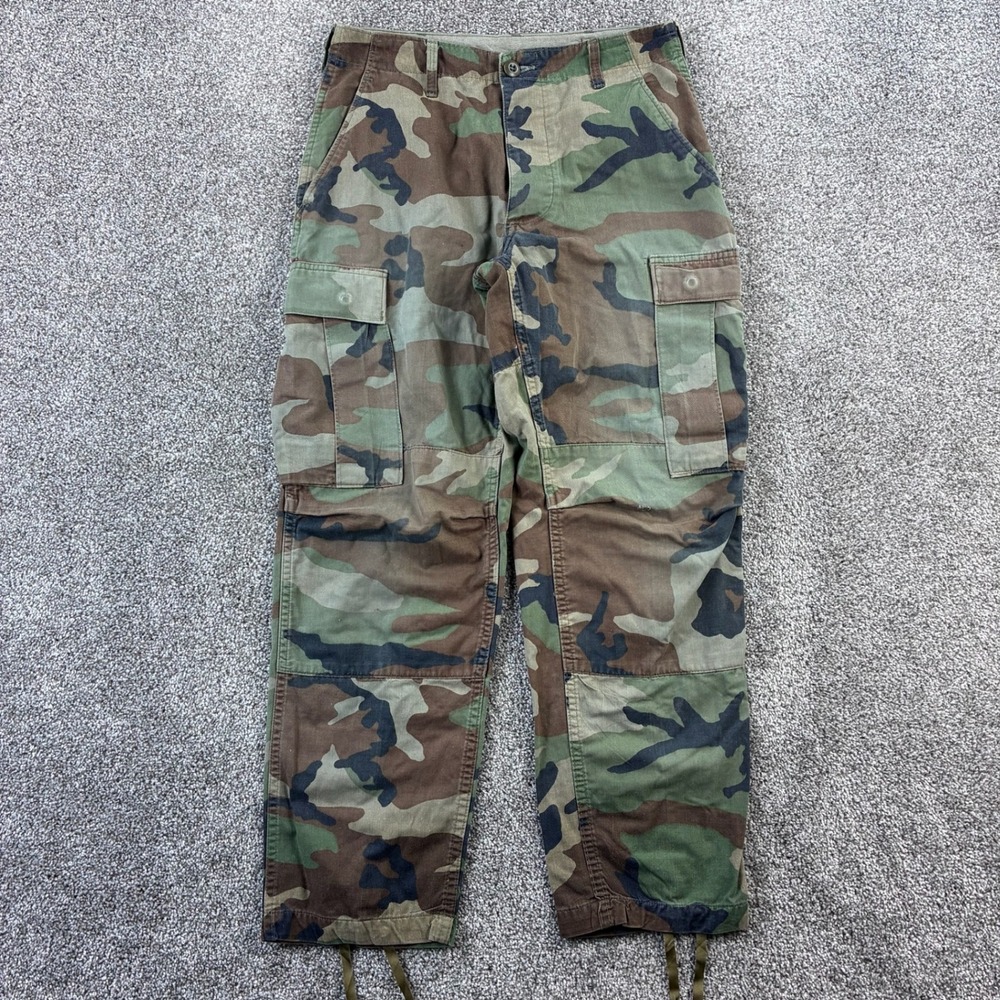 US Military Pants Mens Small Short Woodland Camo BDU Hot Weather Trousers